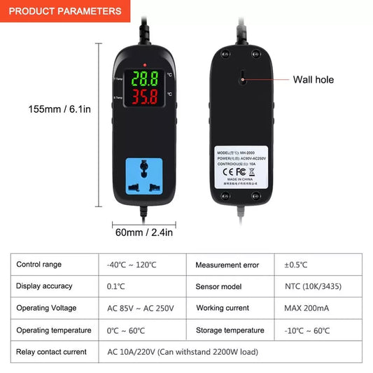Controlador de Temperatura Digital MH-2000