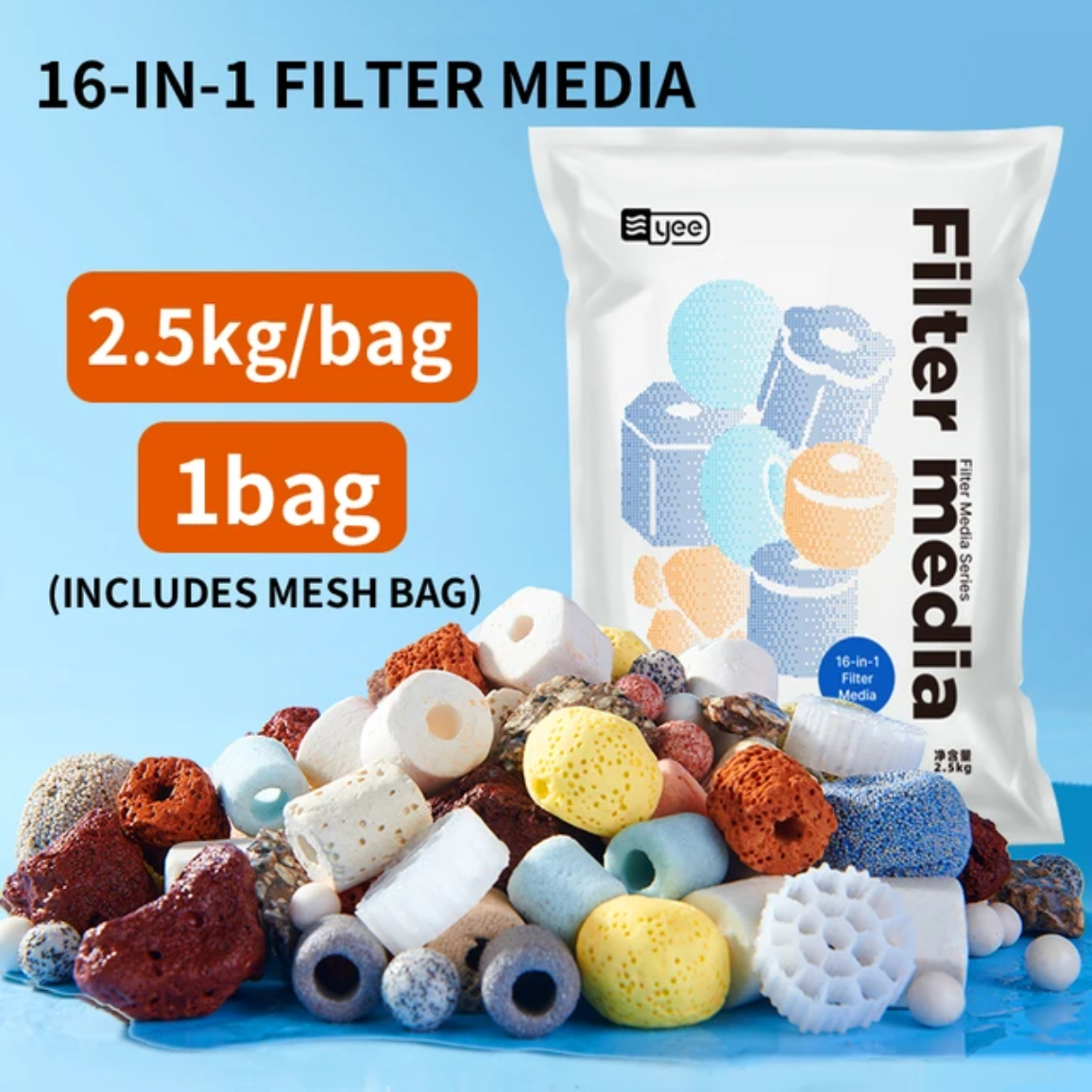 Midias Filtrantes 16 em 1 YEE 2,5Kg